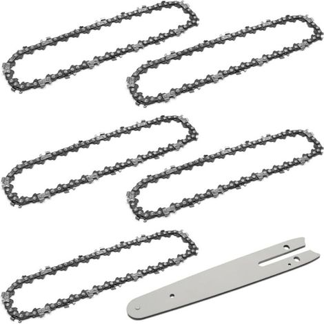 Stück 6 Zoll Kettensägenketten 37TG Mini-Kettensägenkette mit Führung zum Schneiden von Ästen im Garten - (1/5)