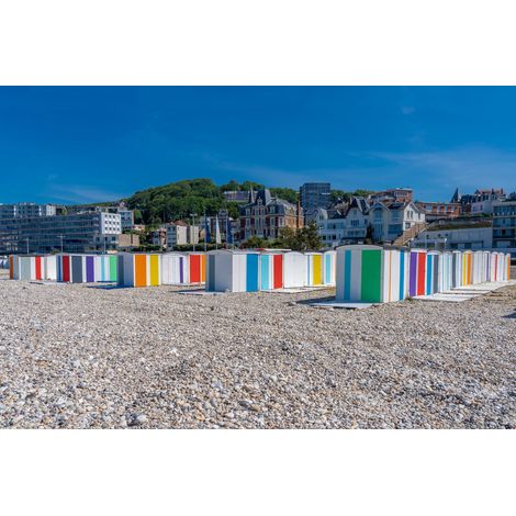 Tableau sur toile Plage du Havre 65x97 cm - Impression sur Toile Murale Décorative - Image imprimée en HD sur Toile - Toile sur Châssis en Bois FSC - Fabriqué en France (1/4)
