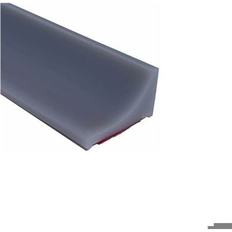 Barrière de douche en silicone – 2 m – Autocollante, anti-débordement – Étanchéité salle de bain, grise (1/4)