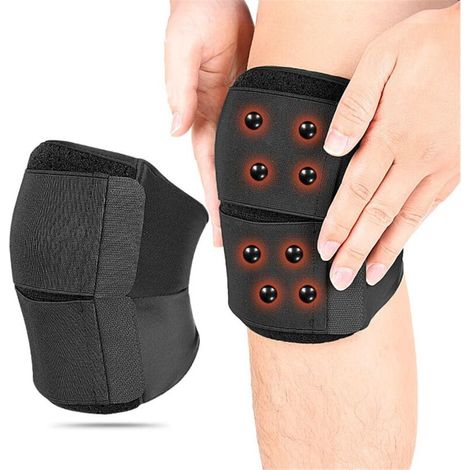 Adjustable sports knee brace with 20 built-in magnets, breathable compression knee brace for men and women, for basketball, running (1/5)
