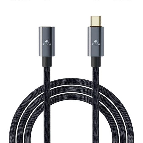 Adaptateur USB-C OTG PD 100 W, convertisseur de charge rapide Type-C mâle vers femelle 40 Gbit/s, compatible avec les ordinateurs portables, les téléphones portables et les tablettes. Connecteur d'ext (1/5)