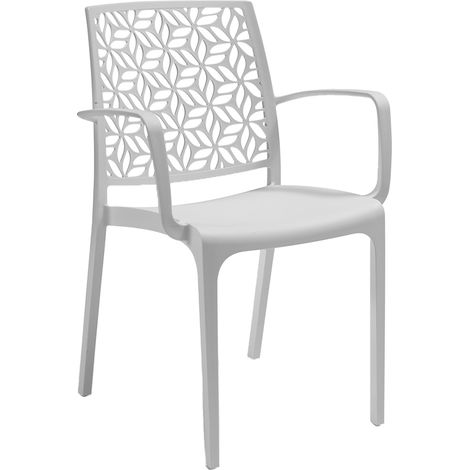 Sedia Bica Ninfa Armchair in Polipropilene Bianco