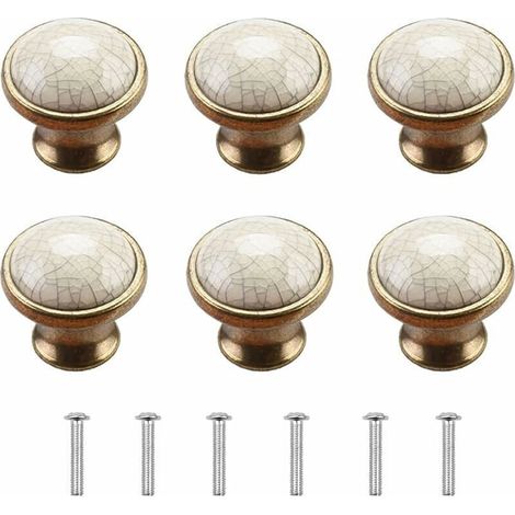 Furniture knobs, cabinet door knobs, 6 pieces, porcelain furniture knobs, vintage furniture knobs, door knobs, dresser knobs, ceramic door knobs, kitchen door knobs (1/5)