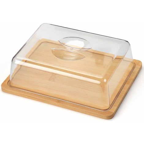 Beurrier - Rectangulaire - 24 x 18,5 x 7,3 cm - Avec Couvercle Transparent Et Poignée - Pour Réfrigérateur Congélateur Service Cuisine - 1 Pièce (1/5)