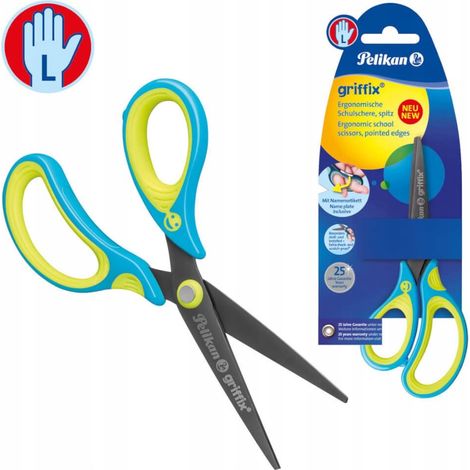 Tijeras Griffix de titanio para zurdos, 14,5 cm, modelo Pelican