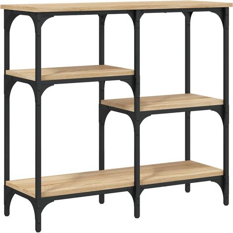 Table console，Table d'appoint，Bout de canapé，Meuble d'entrée Chêne Sonoma 80x29x75 cm Bois d'ingénierie