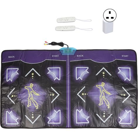 Tapis de danse adulte et enfant, double surface antidérapante avec poignée de soutien, mémoire carte, 100-240V (prise UK) (1/5)