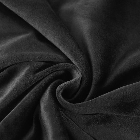 HOUSSE pour chaise dossier ÉTROIT peluche VELOURS NOIR ÉPAIS (1/5)