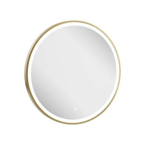 Crosswater Infinity Miroir - 60x60cm - Rond - avec éclairage - Laiton brossé (doré)