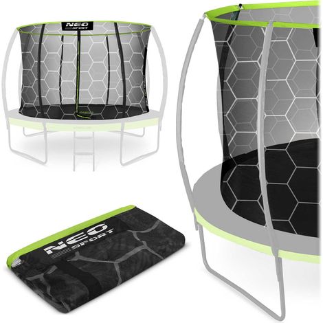 Trampoline Safety Net, 252cm, 6 Poles, Zipper Entry (1/5)