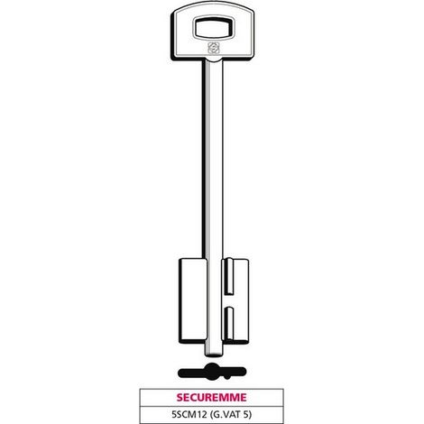 5PZ CHIAVE A DOPPIA MAPPA 5SCM12 (G. VAT 5) SECUREMME
