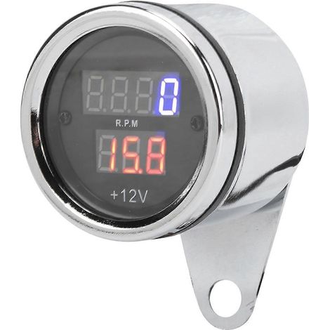 Motorrad-3-in-1-Drehzahlmesser, Geschwindigkeitsmesser, Kilometerzähler, LCD-Display, UV-beständig, 12 V (1/5)