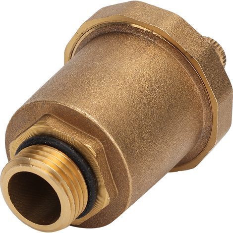 Purge d'air en laiton, purge d'air à filetage mâle Soupape de purge d'air unidirectionnelle automatique G 1/2 " (1/5)