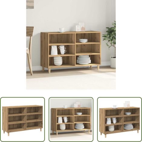 Holzbeine -  Sideboard Artisan-Eiche 103,5x35x70 cm Holzwerkstoff (1/5)