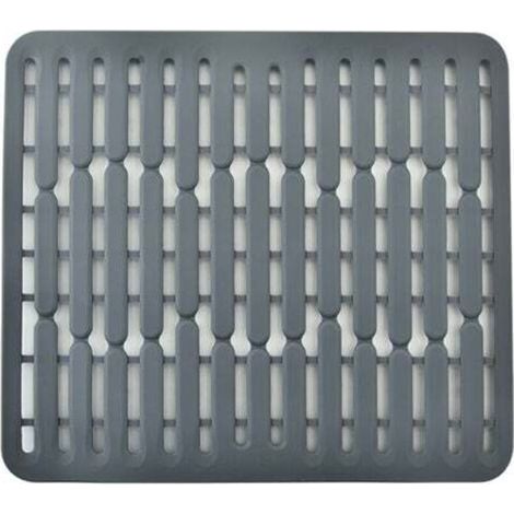 32,5 x 28,7 x 1 cm, grigio - tappetino o protezione per lavello in silicone - taglia piccola (1/4)