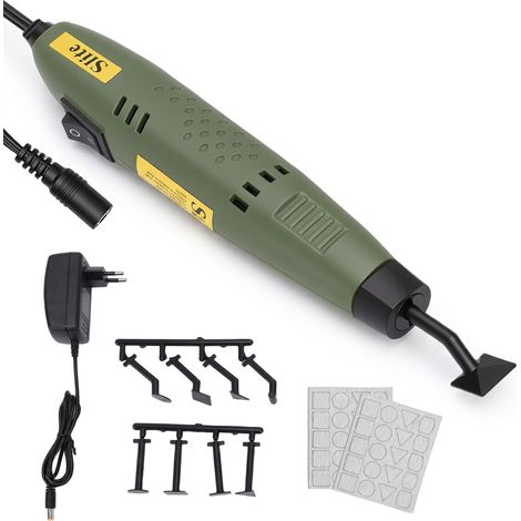 Ponceuse stylo 12 V, ponceuse électrique à mouvement alternatif 8 000 tr/min avec 8 têtes de ponçage et prise détachable, pour le polissage du bois, le nettoyage du métal (1/5)