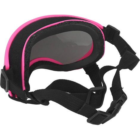 Hunde-Sonnenbrille, UV-Schutz, aus Polycarbonat, winddicht, komfortabel und atmungsaktiv, rosa Rahmen, silberne Gläser. (1/5)