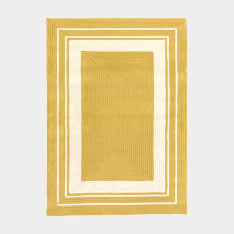 Tapis imitation fibres naturelles extérieur et intérieur - Provence - Jaune safran - 200 x 290 cm (1/5)