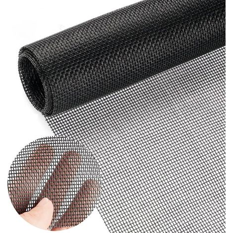 Moustiquaires Fenêtre, 120 x 250 cm Moustiquaire Fenetre Ajustable, Rouleau Moustiquaire Fenetre, Moustiquaire Fenetre Scratch, Fibres de Verre Moustiquaire Pour Fenêtres et Portes Anti-Insectes(Noir) (1/5)