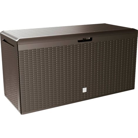 BOXE RATO PLUS coffre de jardin 290L, dimensions (mm) 1140x470x594, couleur Ocre foncé (1/4)