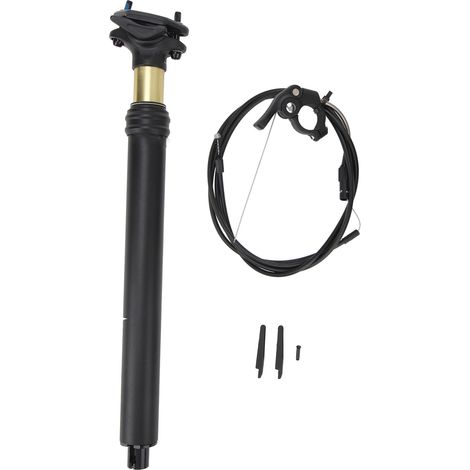 Tige de selle de vélo à passage de câbles interne 31,6 x 410 mm, en alliage d'aluminium, avec blocage à distance, pour VTT (1/5)