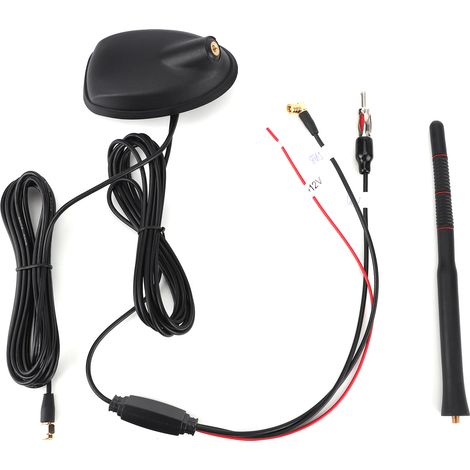 Antenne DAB+GPS+FM pour voiture, active et amplifiée, montage sur toit, étanche à la poussière, universelle (1/5)