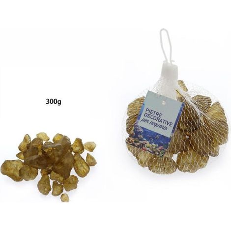 TrAdE Shop Traesio - Pietre Sassi Sassolini Decorativi Marroni Per Acquario 300 Gr Decorazione 70272 -