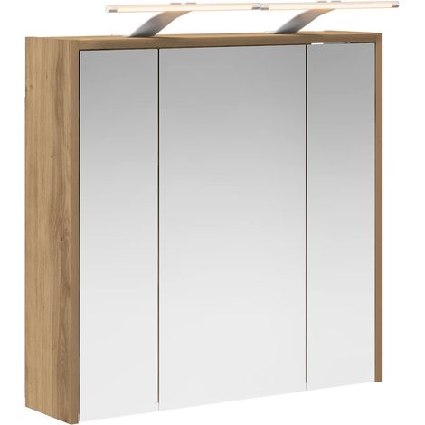 Maison Exclusive - Mobiletto per specchio da bagno Rovere Artigianale