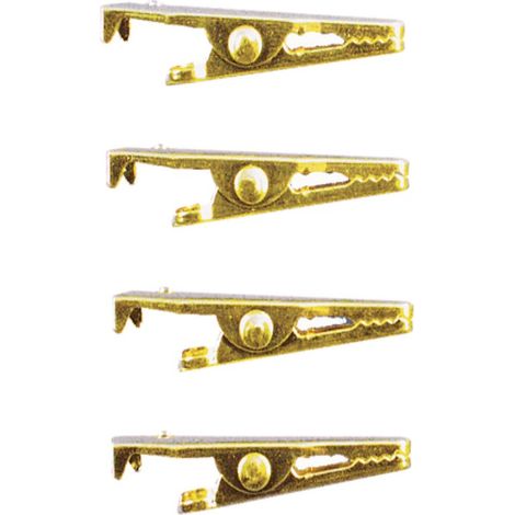 RAYHER - 4 PEZZI - GRAFFETTA FORMA COCCODRILLO 35MM - COLORE ORO