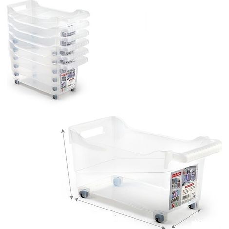 Cesta Organizer Milleusi con Manici e Ruote 39 x 38 x 26 cm (1/2)