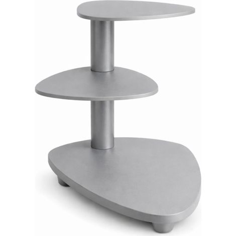 Supporto grigio a 3 livelli per tazze da caffè
