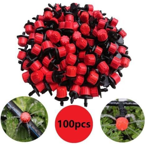 200 Pack 8 Hole Adjustable Irrigation Drippers - Garden Watering System - Adjustable Flow and Easy Cleaning (1/5)