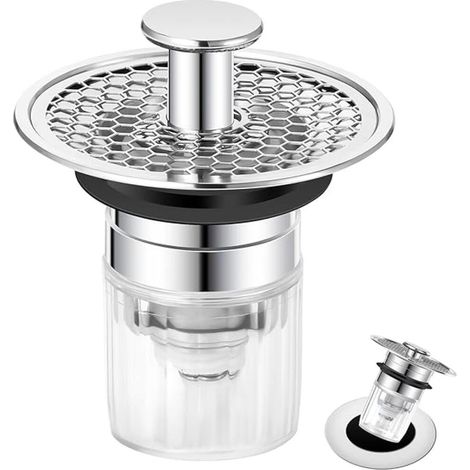 Bonde de Lavabo, Bouchon Lavabo Salle de Bain 34 40mm, Universel Pop Up Bouchon de Lavabo Bouchon Evier Cuisine Salle de Bain, Bonde Lavabo
