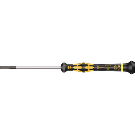 Tournevis pour vis à fente, 0.80 x 4.0 x 80 mm, Noir/jaune (1/5)