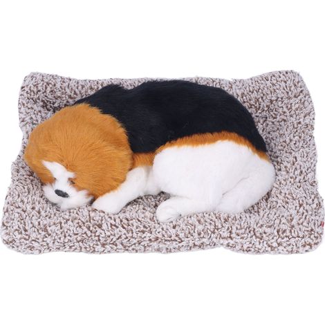 Chien de Décoration Voiture en Peluche avec Son, Cadeau Original pour Amateurs d'Animaux - Jouet Plastique Souple Beagle Grand Modèle (1/5)