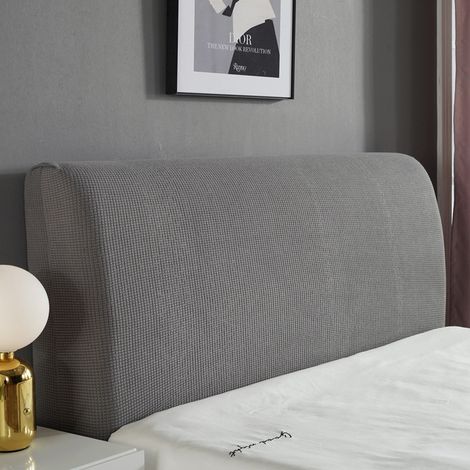 Couvre-tête de lit complet - Gris Lanluo - Gris clair - Couvre-tête de lit 1,8 m [poids : 0,65 kg]