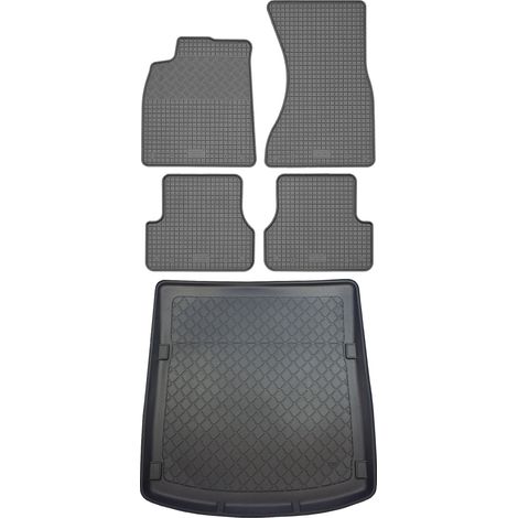 Set di tappetini in gomma per auto e tappetino per bagagliaio per Audi A6 C7 Berlina (4 porte) dal 03.2011 al 05.2018: tappetini per auto e tappetino per bagagliaio. (1/5)