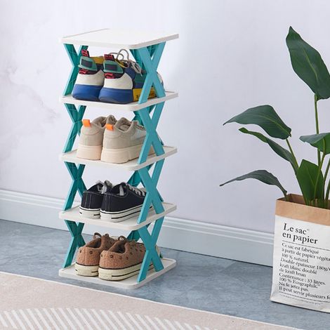 Etagere A Chaussures - 5 Niveaux - Verticale Etroite - Pour Entree Chambre Salon Couloir - 1 Piece
