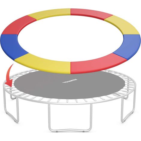 COSTWAY Φ427cm Trampolin Randabdeckung Federabdeckung Randschutz Abdeckung (1/4)