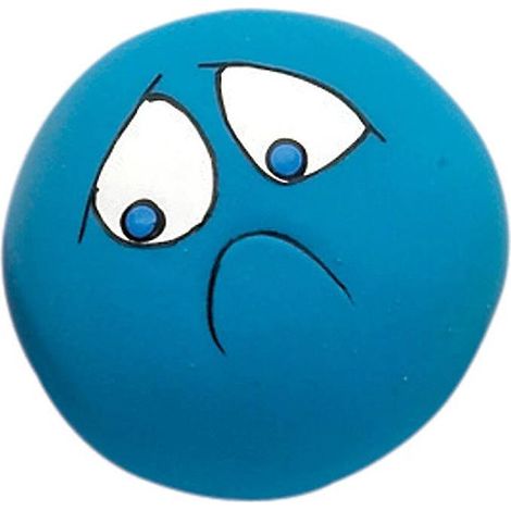 Quietschball aus Gummi für Welpen, Spielzeug zum Kauen und Apportieren, bunte Bälle mit Gesicht