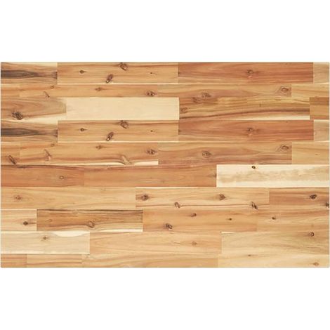 Plateau de lavabo, 80 x 50 x 2 cm, en acacia, avec revêtement à l'huile, rectangulaire, pour mini salle de bain, invités, WC, salle de bain, cuisine'-'- (1/5)
