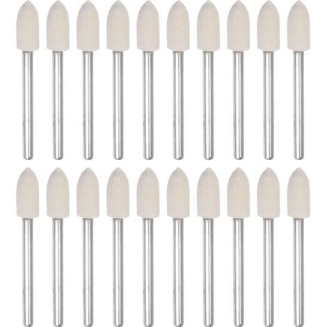 20pcs Laine Feutre Monté Mandrin Pointes pour Rotatif Outil (1/5)