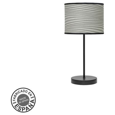 Moda Tischlampe 1xe14 Schwarz/Grau Groove 42x17x17cm