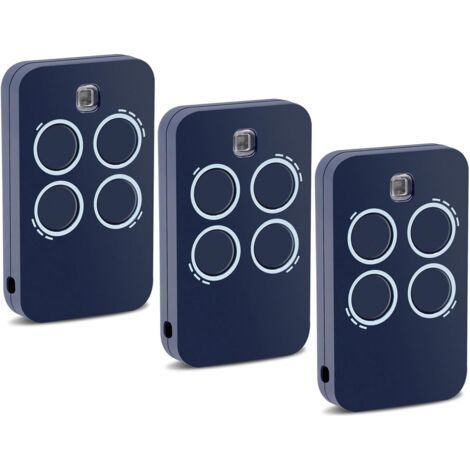 Lot de 3 Télécommande Genius 433.92Mhz 4 Canaux Compatible avec Genius Echo TX4 433 RC, Echo TX2 433 RC, TE443H Bravo (1/5)