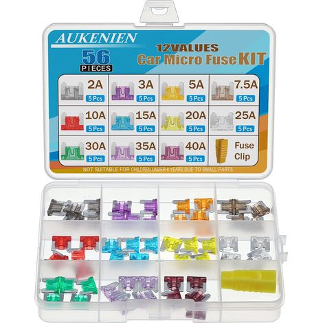 Micro Car Fuse Set 2A 3A 5A 7.5A 10A 15A 20A 25A 30A 35A 40A 12V Motorcycle Fuse Automotive Fuses for Auto RV Truck (1/5)