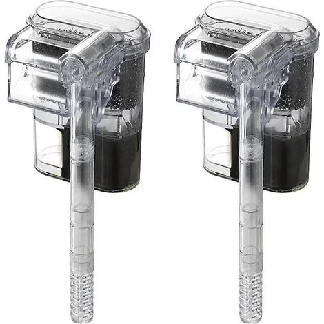 Hängender Aquariumfilter, Mini-USB-Filter 2,5 W 250 h/l, geeignet für Aquarien bis 30 cm, 2er-Pack (1/5)