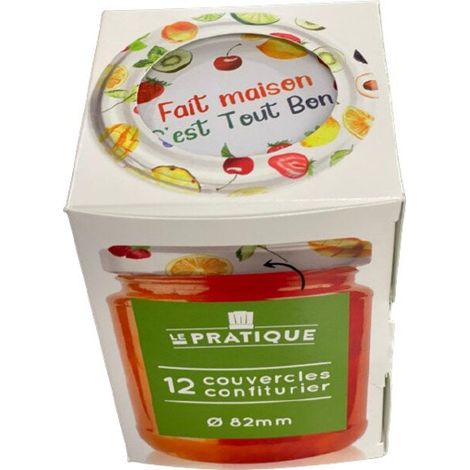 Coperchi per barattoli di marmellata ø82mm confezione da 12 - Pratico