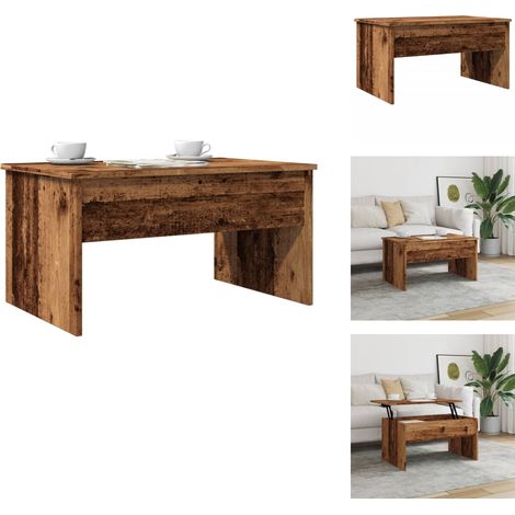 The Living Store Couchtisch Altholz-Optik 80x50,5x41,5 cm Holzwerkstoff - Wohnzimmermöbel (1/5)