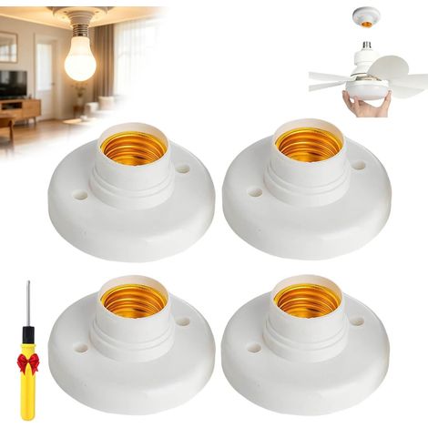 Support de ventilateur de plafond, douille à vis E27, compact (lot de 4) (1/5)