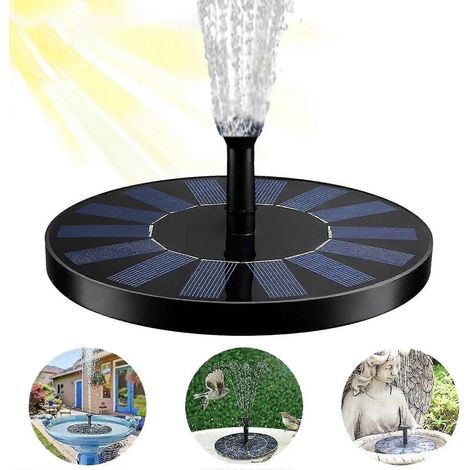 Pompe solaire flottante de 1,7 W pour fontaine, idéale pour les bassins de jardin et les piscines. (1/4)